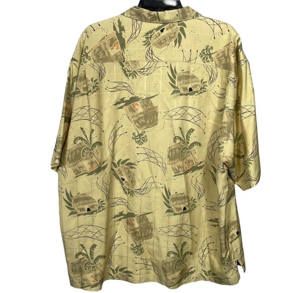 Tommy Bahama Silk Hawaiian Button Front Shirt Mens XL Tiki Short Sleeve - Picture 2 of 10